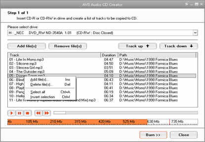 AVS Audio CD Creator (infos et t&eacute;l&eacute;chargement)
