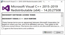 Visual Studio C++ Redistribuable 2019 (64bit)