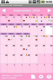 calendrier menstruel
