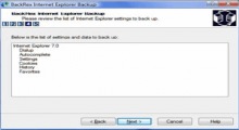 BackRex Internet Explorer Backup