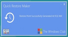 Quick Restore Point Maker